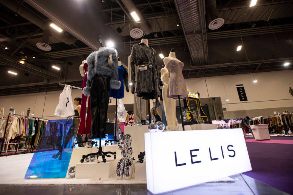 A display by Le Lis is seen during the MAGIC Las Vegas fashion trade show on Monday, Aug. 8, 20 ...