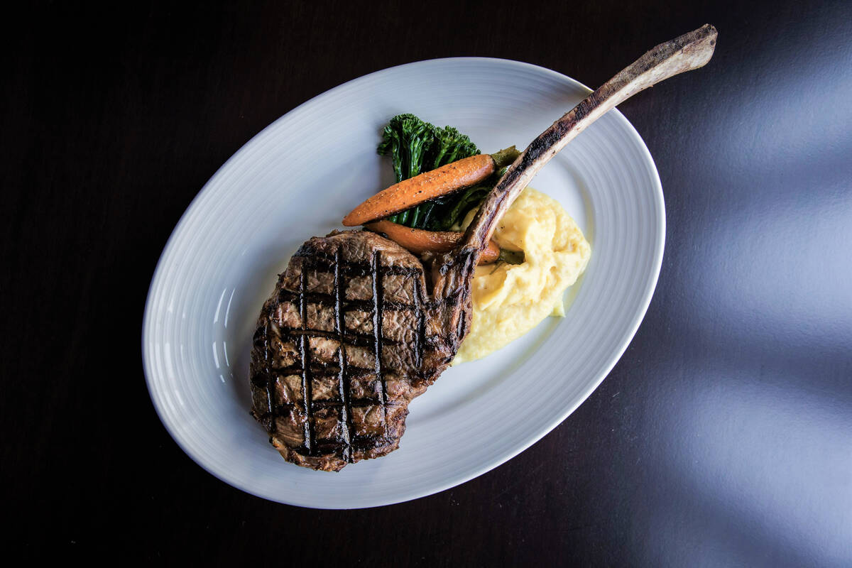 A tomahawk steak is among the dishes in free meals being offered to customers with the first na ...