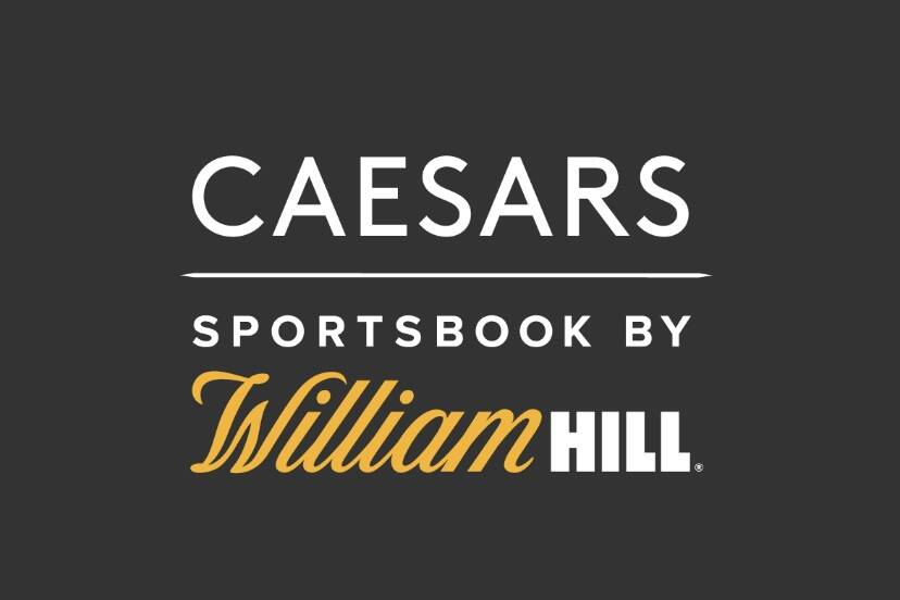 The start screen of the Caesars Sportsbook by William Hill app currently used in Nevada is seen ...