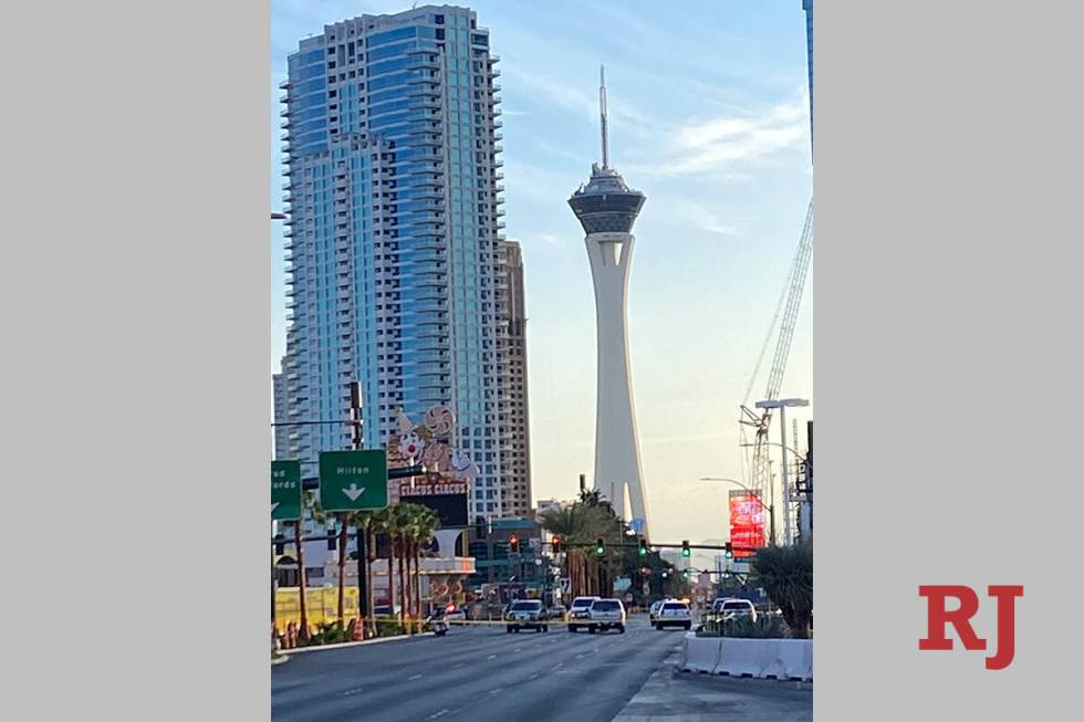 Las Vegas police were investigating a fatal crash on the Las Vegas Strip early Thursday. (Glenn ...