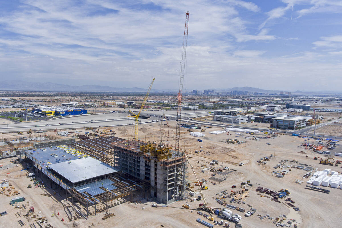 Construction on Station Casinos' new Durango hotel-casino on Friday, Aug. 12, 2022, in Las Vega ...
