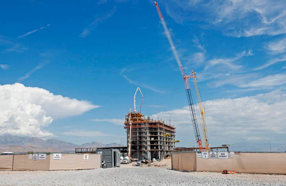 Construction on Station Casinos' new Durango hotel-casino on Friday, Aug. 12, 2022, in Las Vega ...