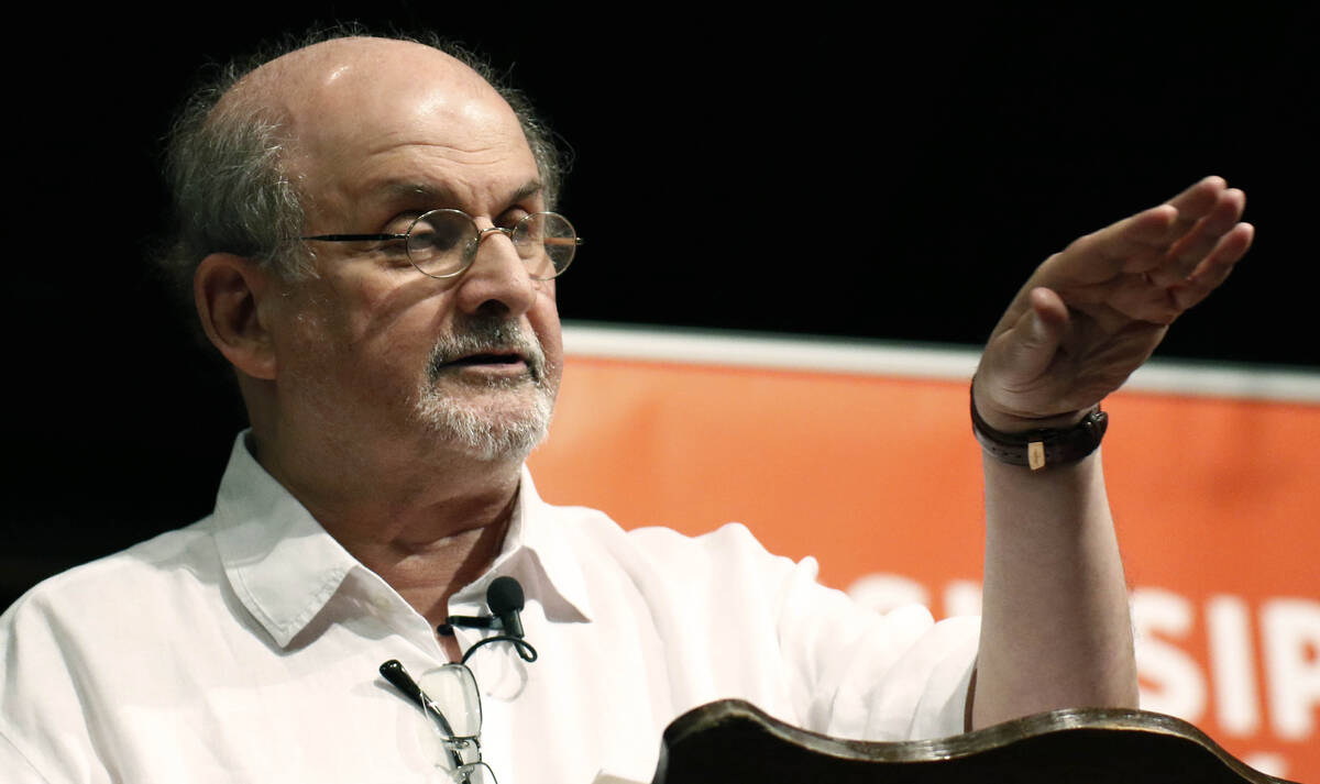 FILE — Author Salman Rushdie talks about the start of his writing career, during the Mis ...