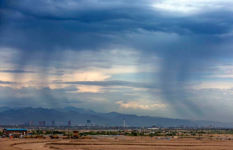 Rain or storms in Las Vegas are a 40 percent chance on Aug. 13, 2022, according to the National ...
