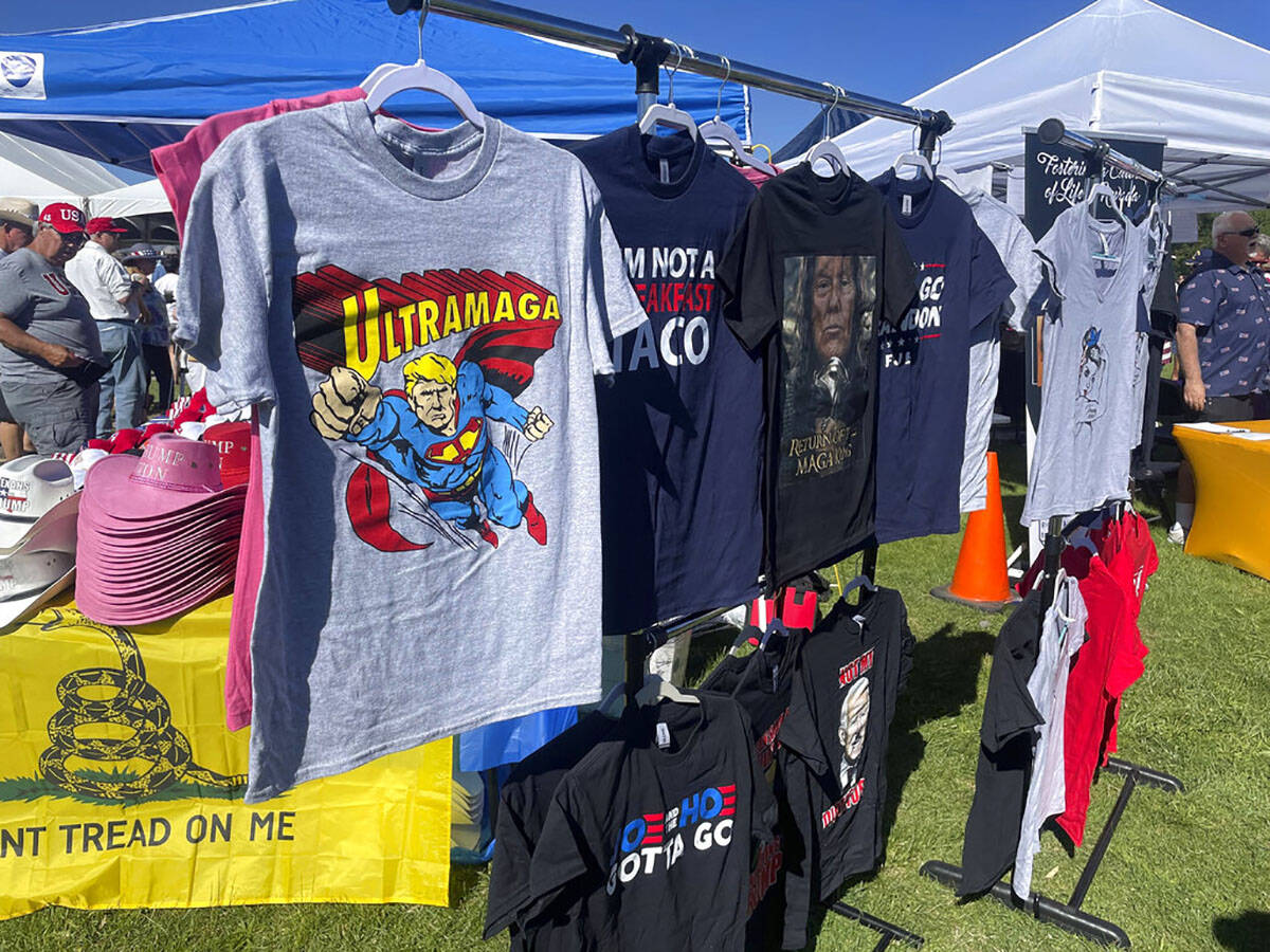 Merchandise with an "Ultramaga" theme is sold at the seventh annual Basque Fry at the ...