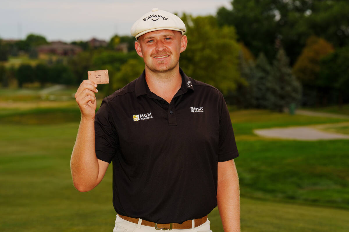 OMAHA, NEBRASKA - AUGUST 14: Harry Hall of England poses for a photo after earning the PGA TOUR ...