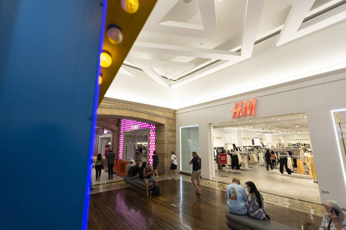 Retail store H&M is seen at the Miracle Mile Shops in Las Vegas, Tuesday, Aug. 16, 2022. (E ...