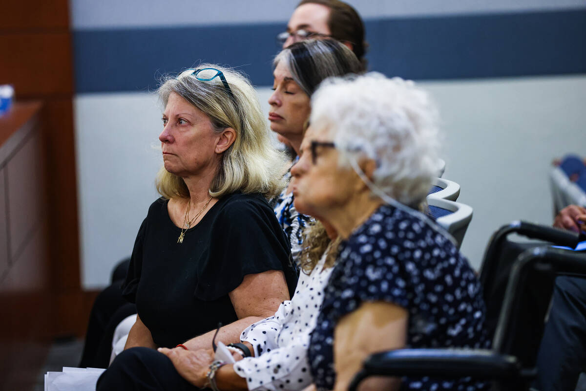 Relatives of victim Walter Anderson listen at the sentencing hearing for Andrew Rodriguez at th ...