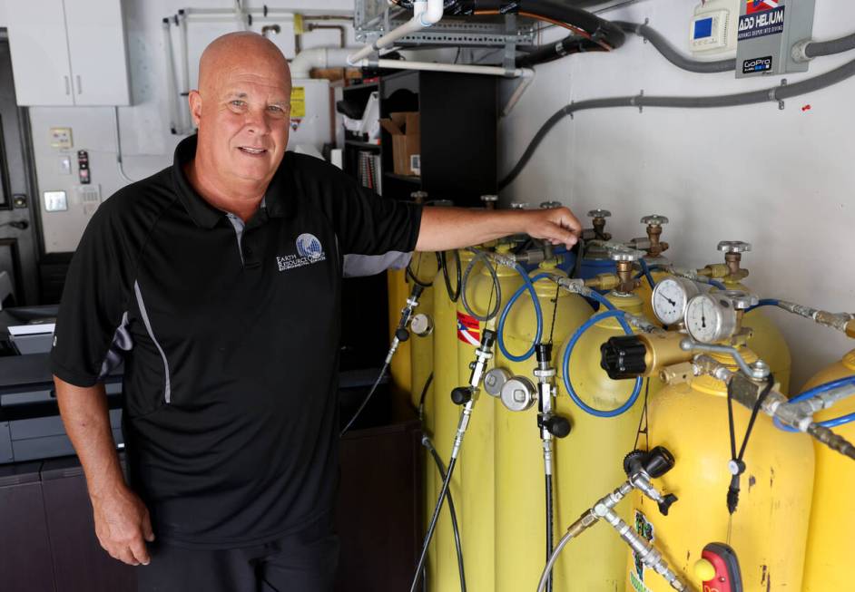 Technical diver Steve Schafer at his Henderson home Wednesday, Aug. 17, 2022. Schafer conducts ...