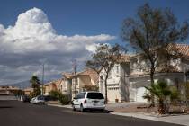 Ursulia Christmas’ Lone Mountain neighborhood on Friday, Aug. 5, 2022, in Las Vegas. Christma ...