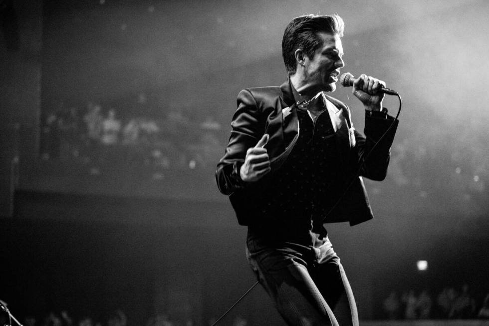Brandon Flowers of The Killers is shown at the Chelsea at the Cosmopolitan of Las Vegas on Sund ...