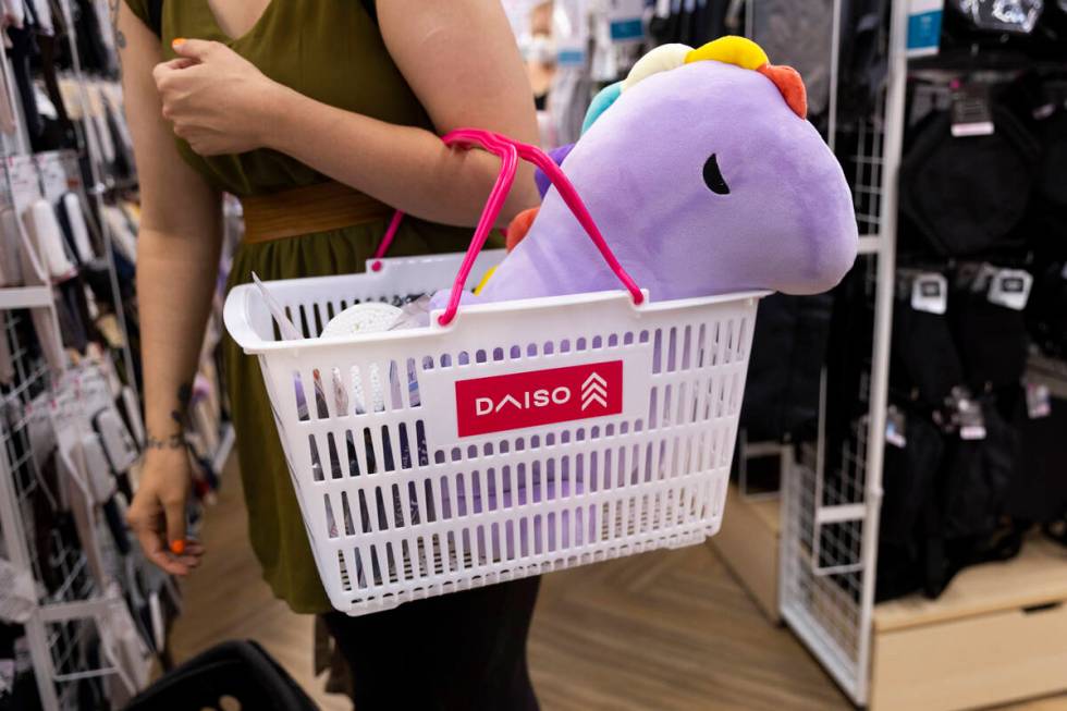 People shop at Daiso during the store's grand opening event in Downtown Summerlin in Las Vegas, ...