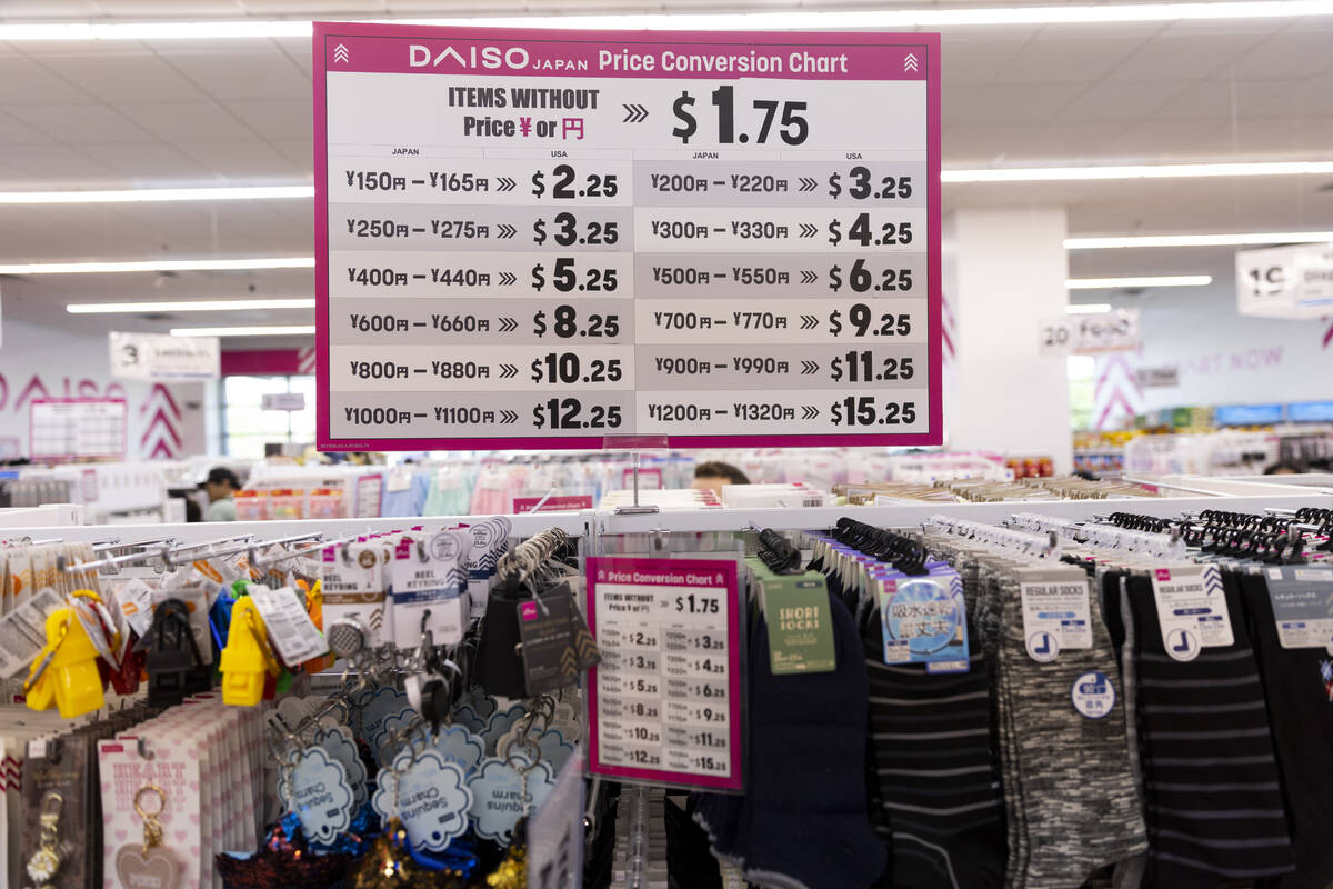 The interior of Daiso during the store's grand opening event in Downtown Summerlin in Las Vegas ...