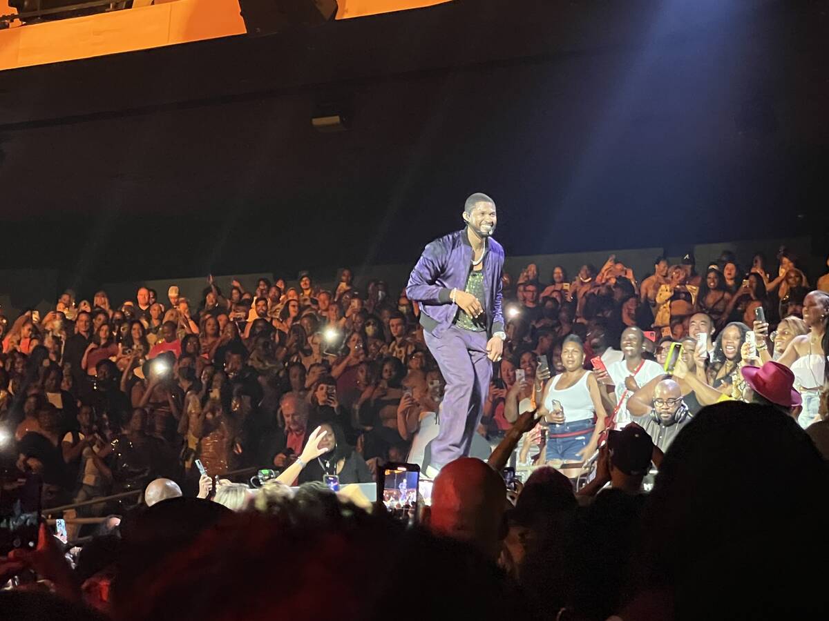 Usher performs on the opening night of his "My Way" residency at Dolby Live at Park MGM on Frid ...