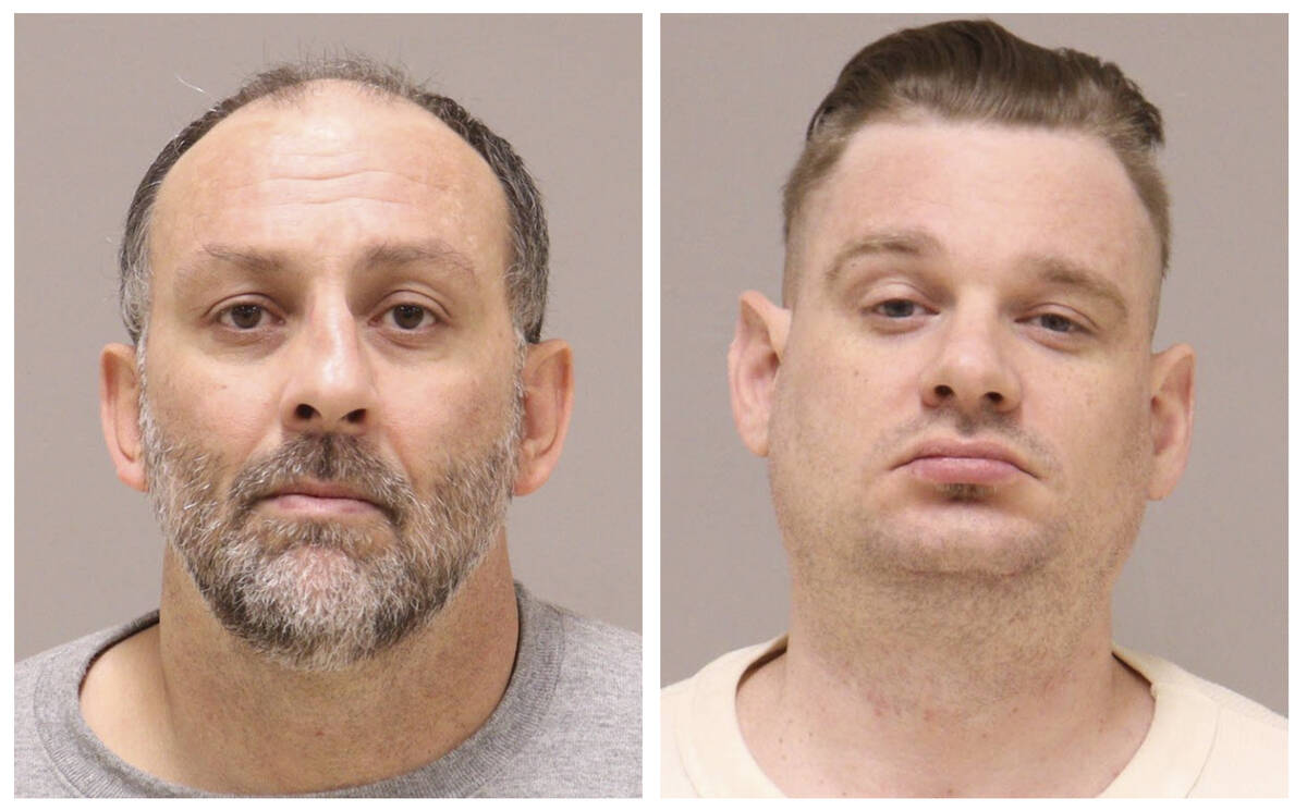 This combo of images provided by the Kent County, Mich., Jail. shows Barry Croft Jr., left, and ...