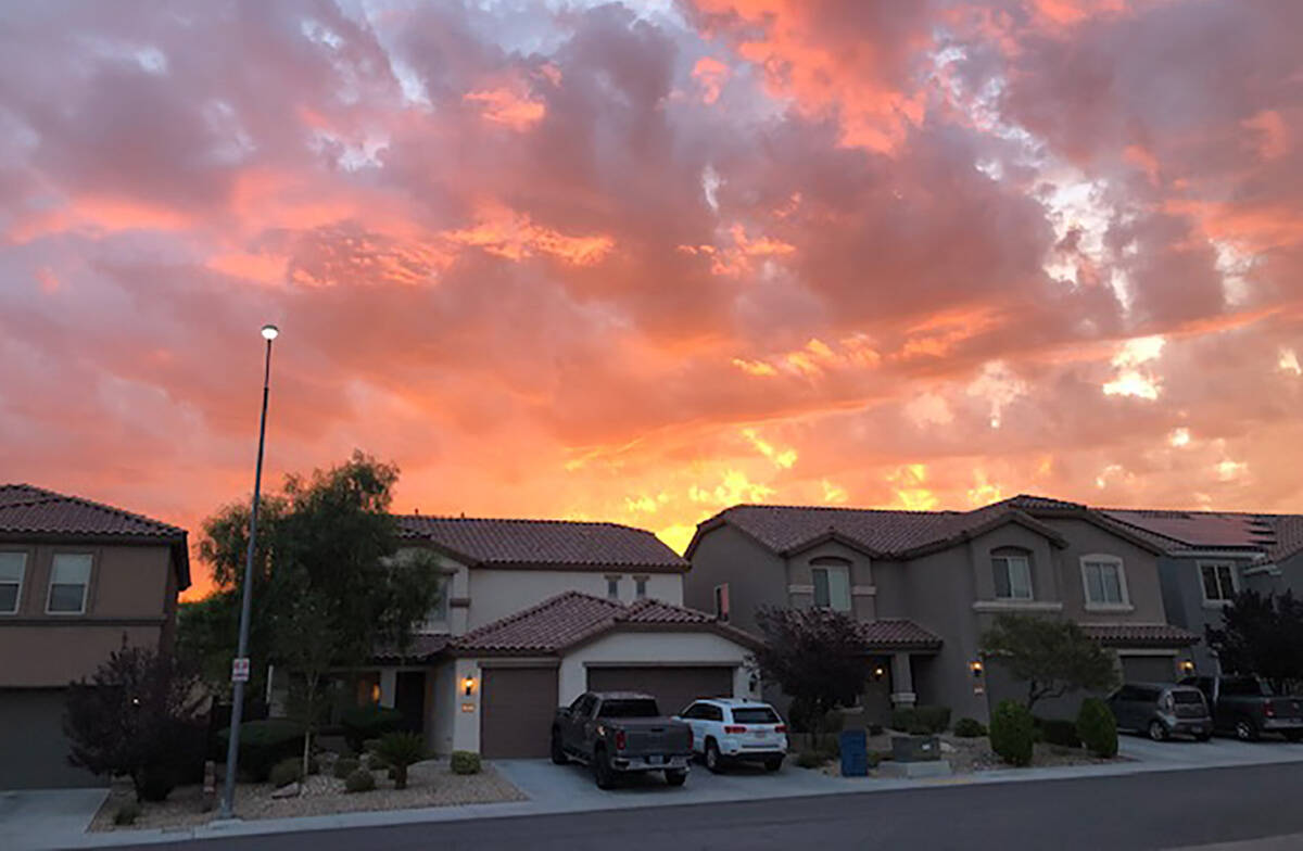 Clouds at sunrise in Las Vegas on Wednesday, Aug. 24, 2022. (Peter Johnson/Las Vegas Review-Jou ...