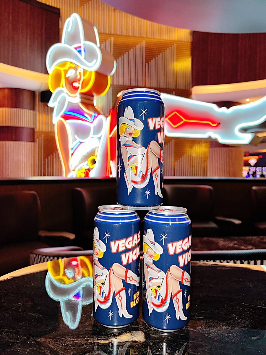 Vegas Vickie Neon Blonde, an easy-drinking lager, is a partnership between Circa casino in down ...