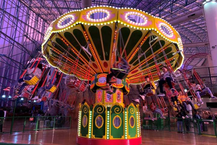 Kiddie Swings at The Adventuredome amusement park at Circus Circus. (Circus Circus)