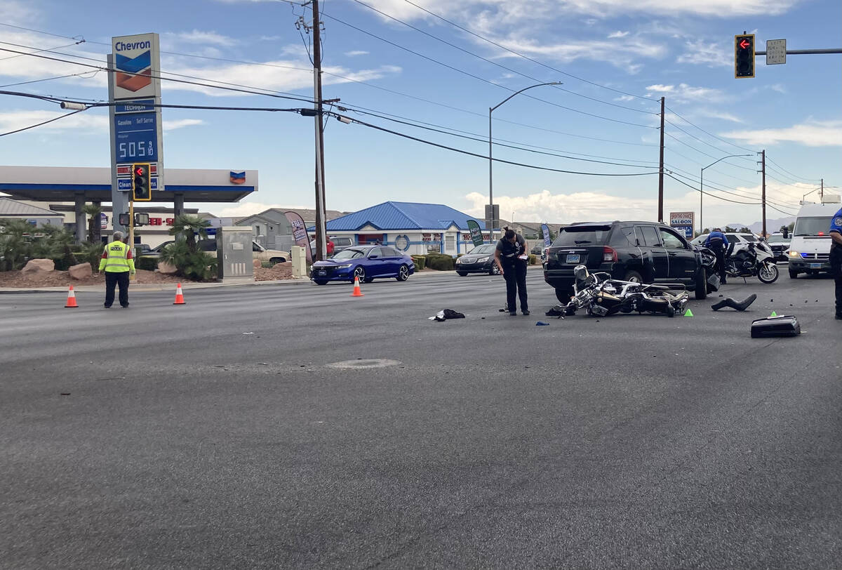 A motorcyclist died after a crash with an SUV on Wednesday, Aug. 24, 2022 at Simmons Street and ...