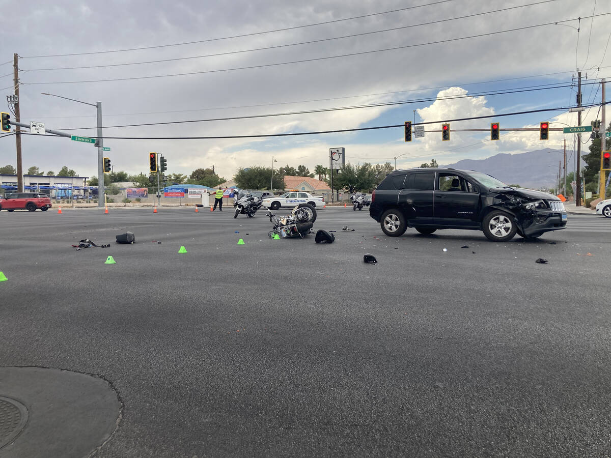 A motorcyclist died after a crash with an SUV on Wednesday, Aug. 24, 2022 at Simmons Street and ...