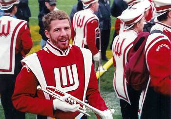 Jeff Caldwell in his marching band days at the University of Wisconsin. (Courtesy photo)