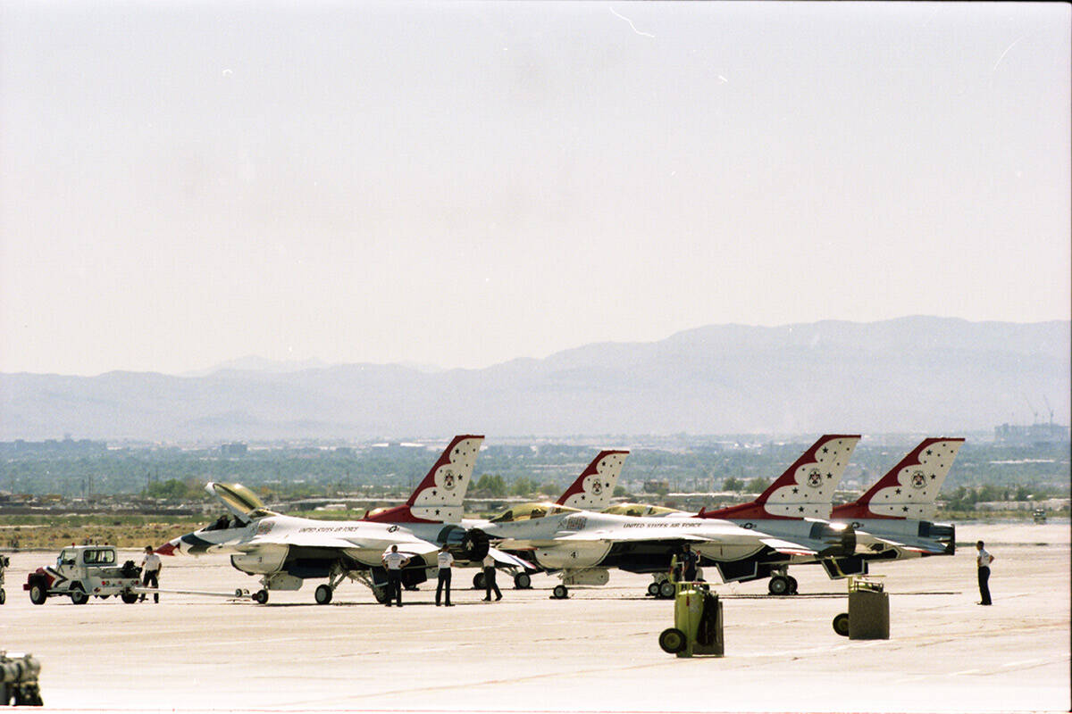 Nellis Air Force Base on Sept. 22, 1997, where pilots and support staff were observing a 24-hou ...