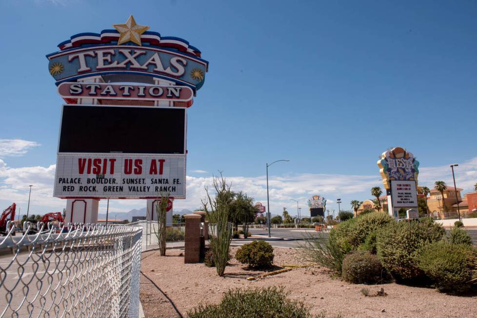 Demolition begins on the Fiesta Rancho and Texas Station hotel-casinos at Rancho Drive and Lake ...