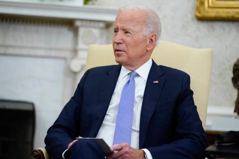 President Joe Biden in the Oval Office of the White House, Friday, Sept. 24, 2021, in Washingto ...