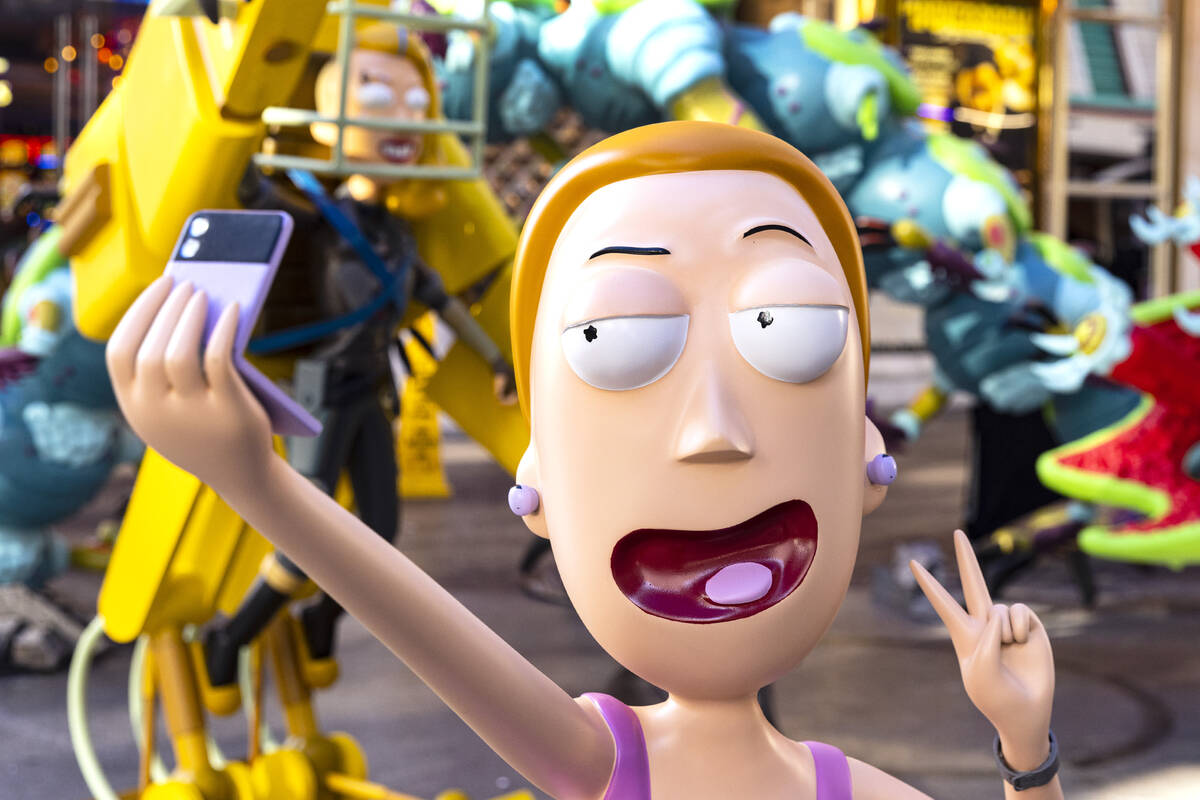 Summer Smith, a character from the Adult Swim TV show "Rick and Morty," is displayed at the Fre ...
