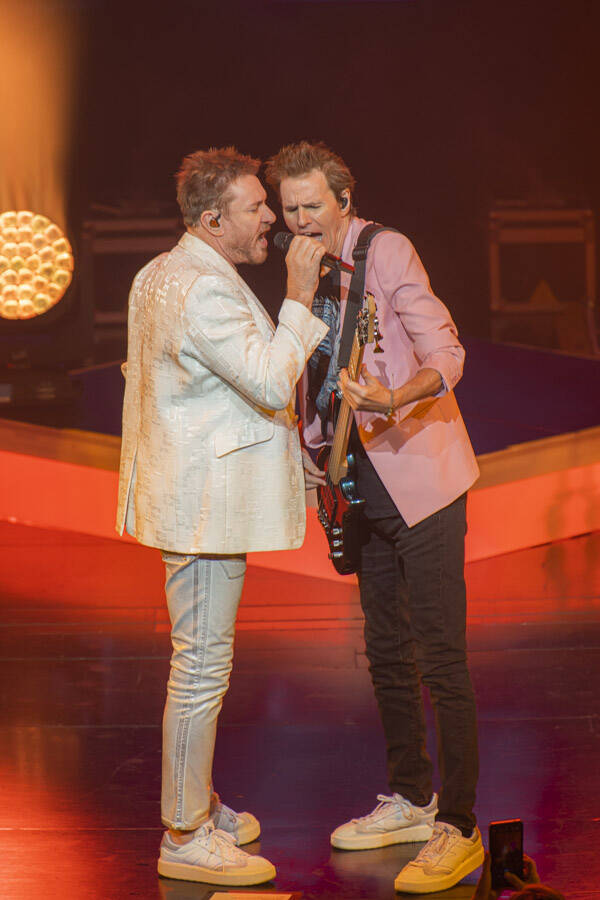 Simon LeBon and John Taylor of Duran Duran are shown Encore Theater at Wynn Las Vegas on Thursd ...
