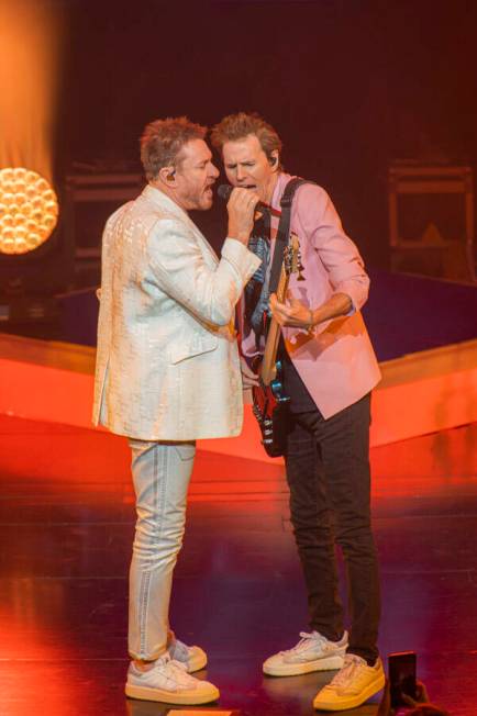 Simon LeBon and John Taylor of Duran Duran are shown Encore Theater at Wynn Las Vegas on Thursd ...