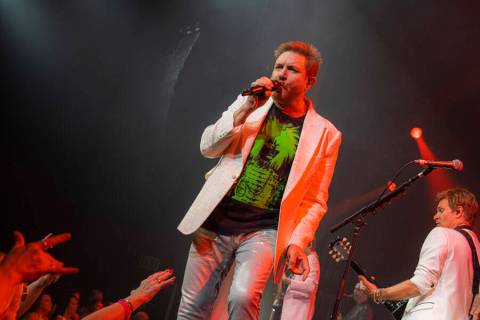 Simon LeBon of Duran Duran makes it count at Encore Theater at Wynn Las Vegas on Thursday, Sept ...