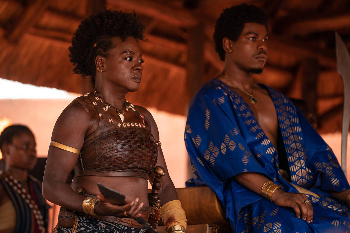 Viola Davis and John Boyega star in "The Woman King." (TriStar Pictures)