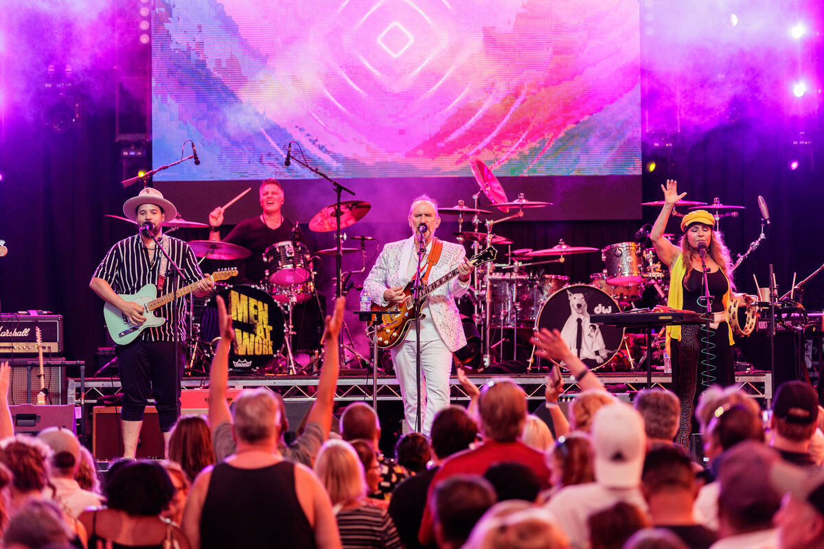 Colin Hay of Men At Work fires up an already heated scene at Downtown Rocks at Fremont Street E ...