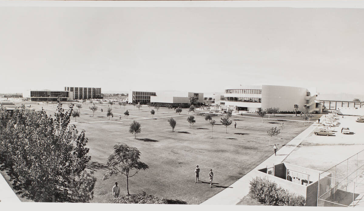 The University of Nevada, Las Vegas (UNLV) campus featuring the Student Union, Tonopah Hall, So ...