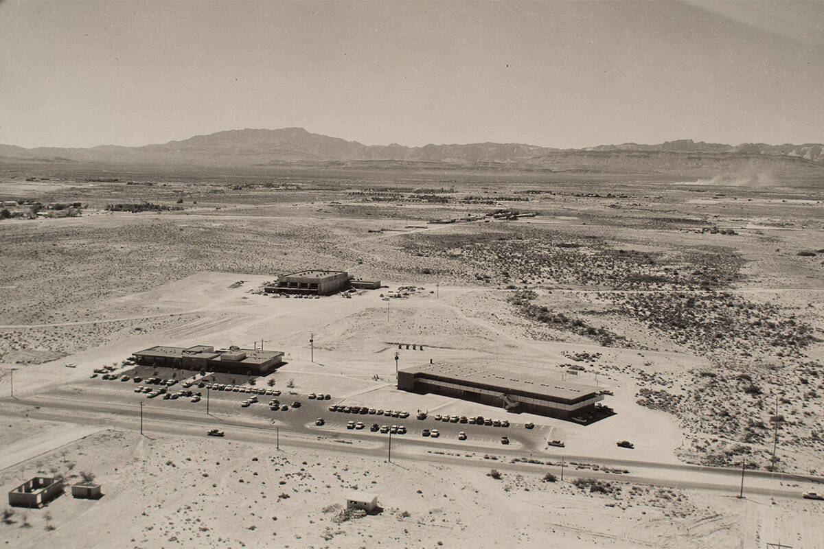 An aerial view of the University of Nevada, Las Vegas in 1959. (Special Collections and Archive ...