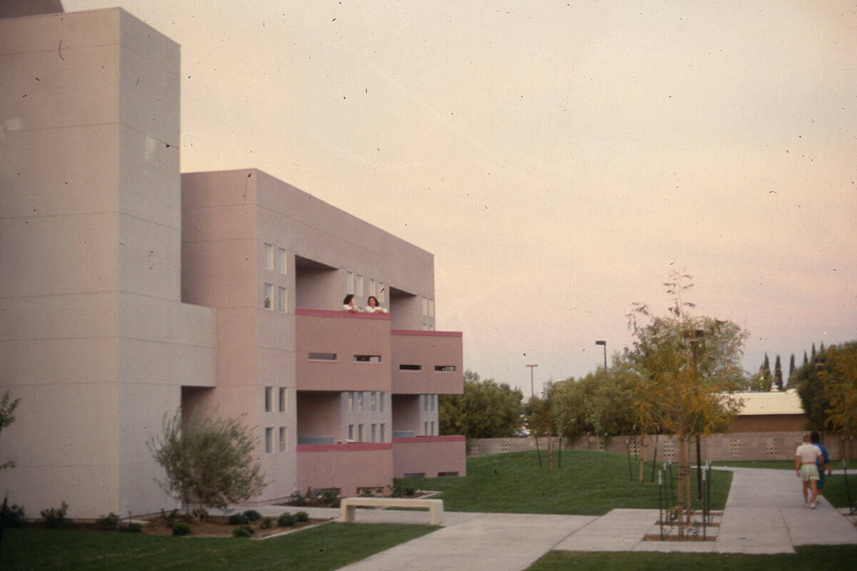 Dormitories in Student Residence Complex in the 1980s at the University of Nevada, Las Vegas. ( ...