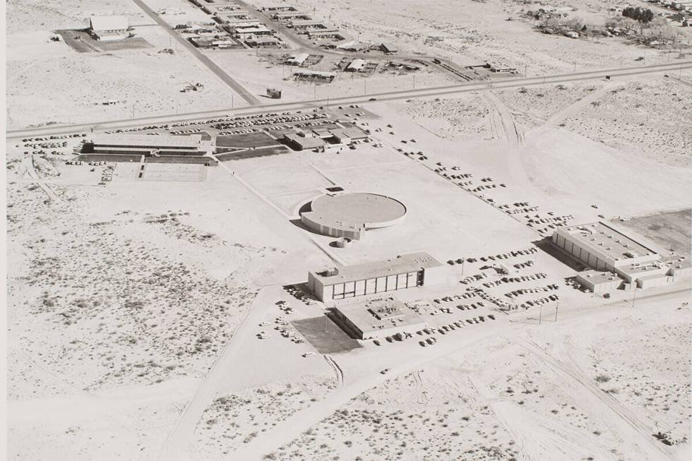 Aerial view of the University of Nevada, Las Vegas in 1963. (Special Collections and Archives, ...