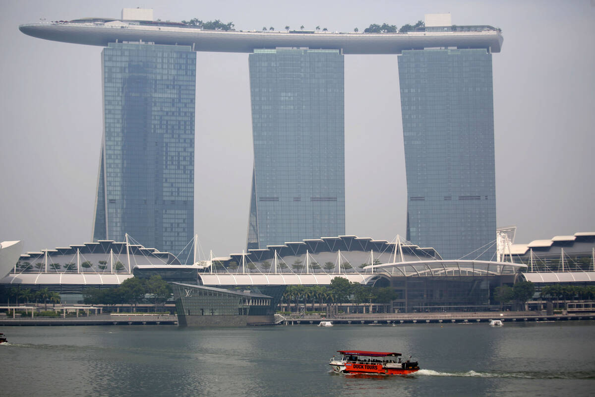 This Aug. 26, 2016, file photo shows Marina Bay Sands resort in Singapore. (AP Photo/Wong Maye-E)