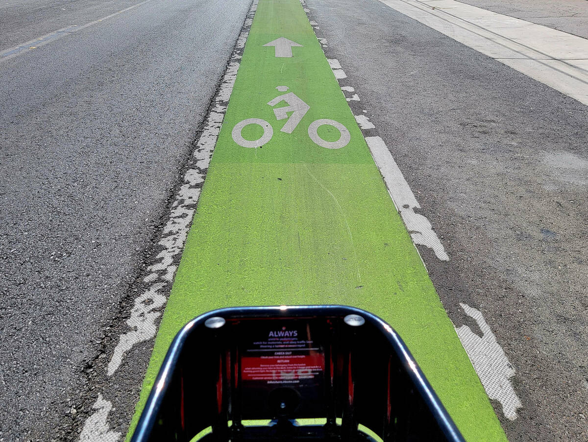 Bike lanes are part of the downtown Las Vegas adventure for those wishing to give the Regional ...