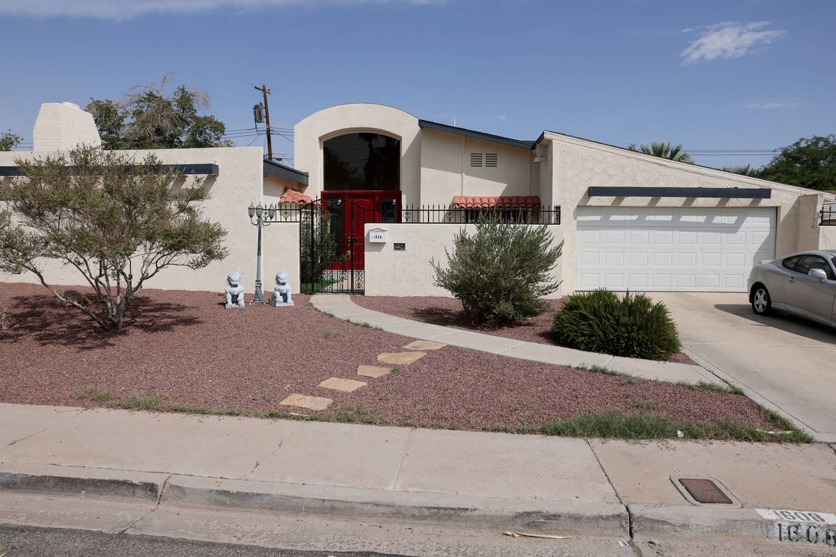A home for sale at 1608 Sombrero Drive in Las Vegas Friday, Sept. 9, 2022. (K.M. Cannon/Las Veg ...