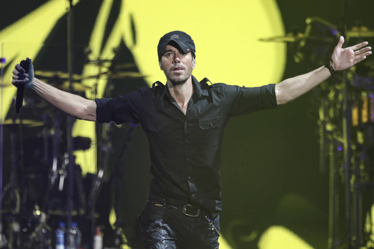 Enrique Iglesias performs at State Farm Arena on Friday, October 29, 2021, in Atlanta. (Cohen/I ...