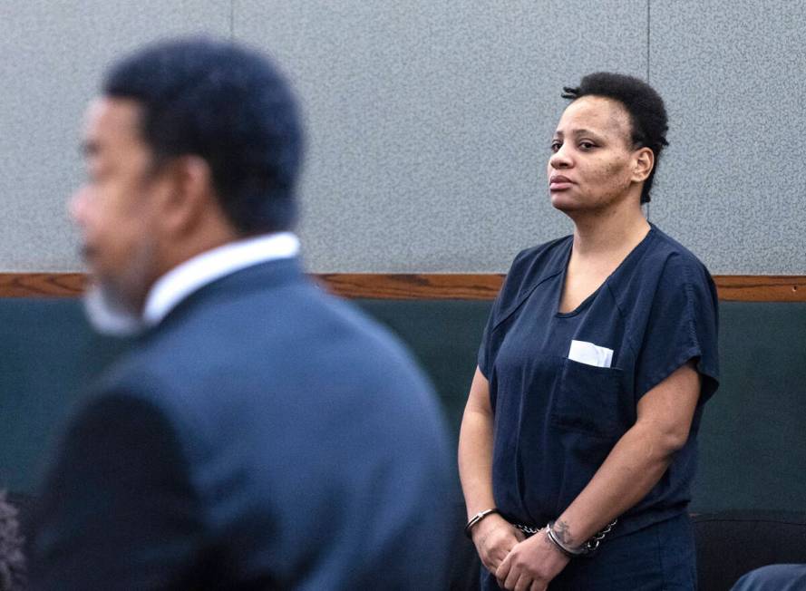 Fatima Mitchell appears in court with her attorney defense attorney Roger Bailey during her sen ...