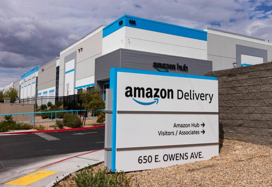 An Amazon warehouse is seen at 650 E. Owens Ave., on Tuesday, Sept. 13, 2022, in North Las Vega ...