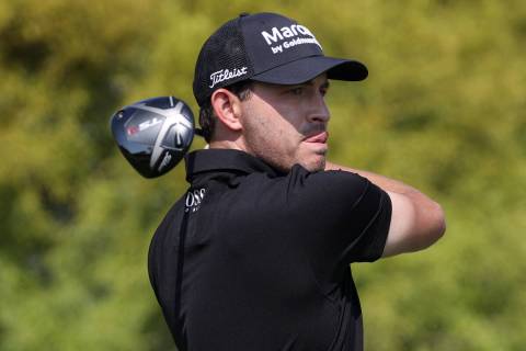 Patrick Cantlay tees off at the first hole during round three of the 2020 Shriners Hospitals fo ...