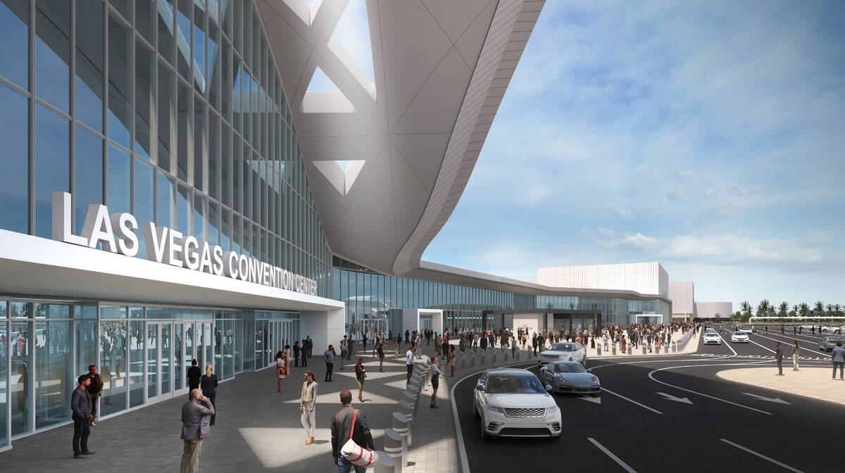 A rendering of the front of the Las Vegas Convention Center's climate-controlled Central Hall c ...