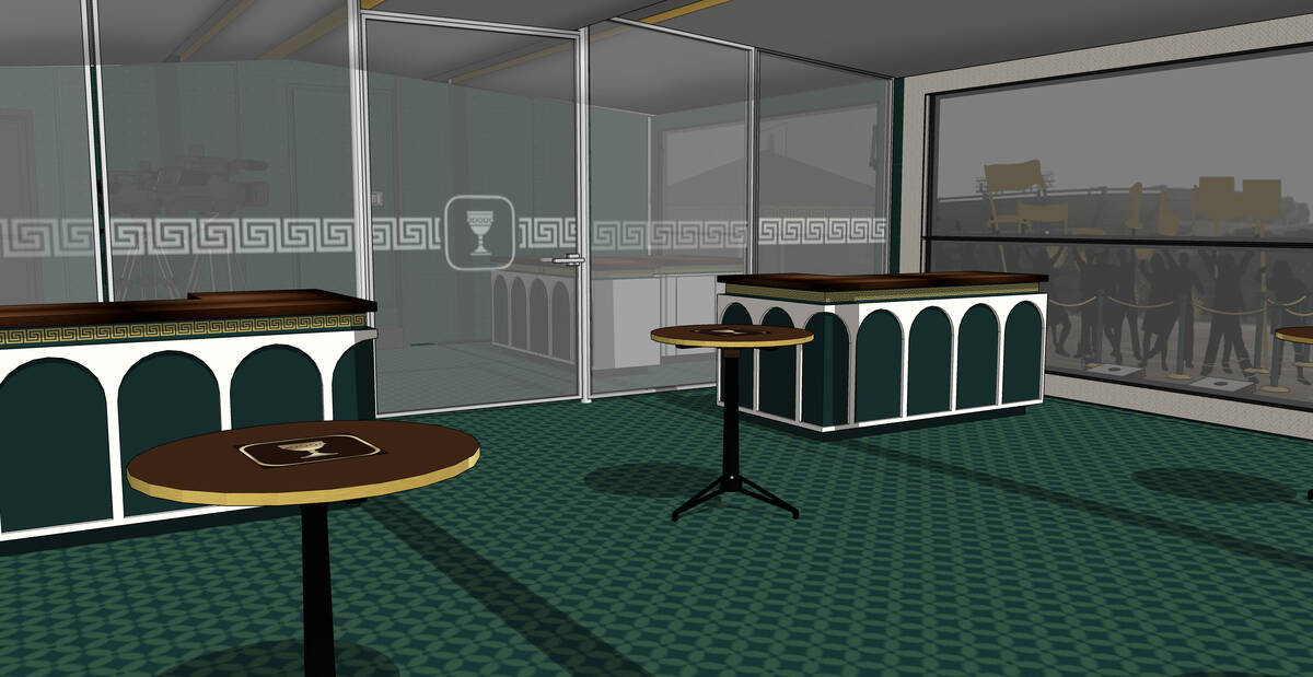 A rendering of fan space on the Caesars Sportsbook & Casino Truck Tour, which debuts this week ...