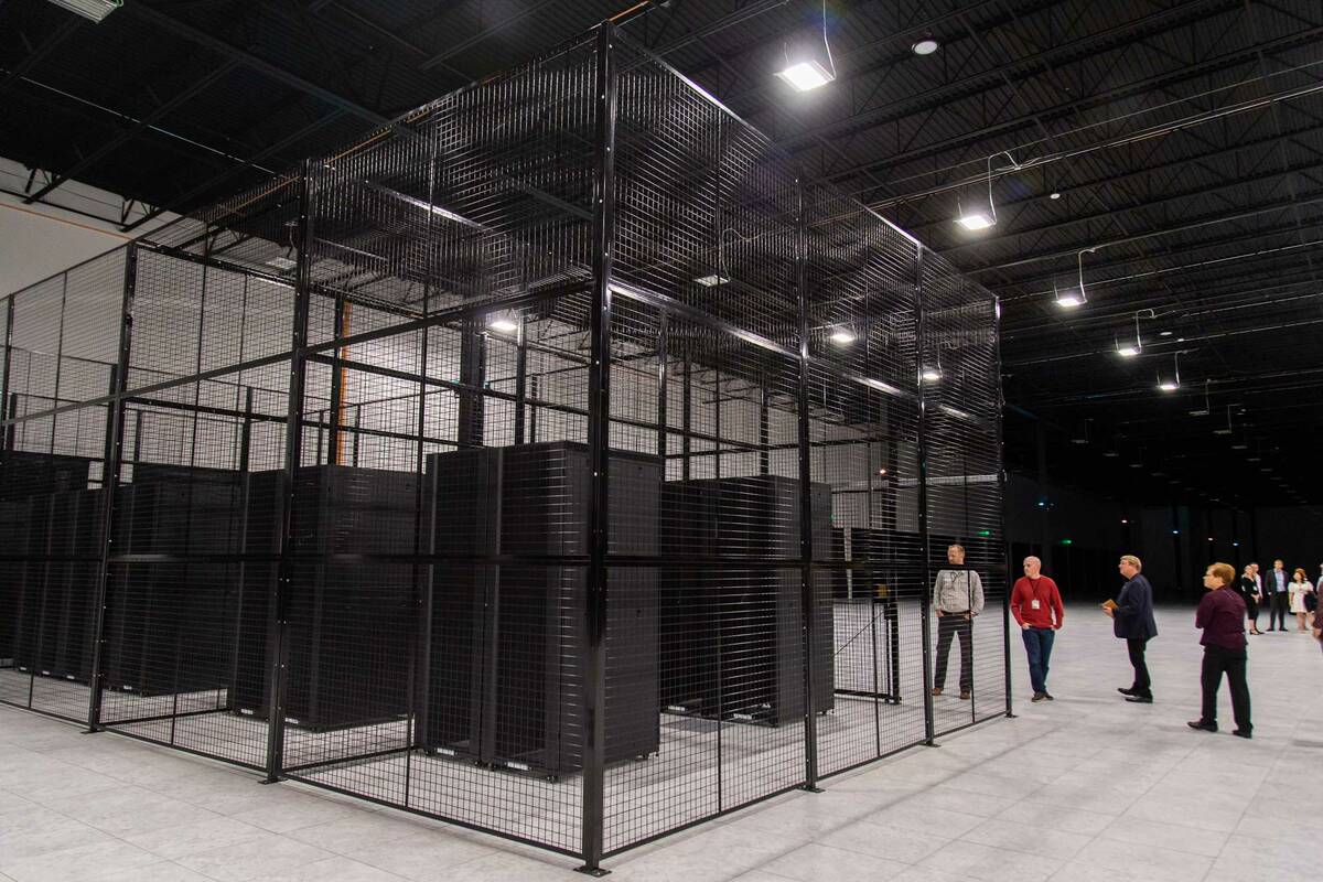The interior of Novva Data Centers' facility in West Jordan, Utah. The company plans to open a ...