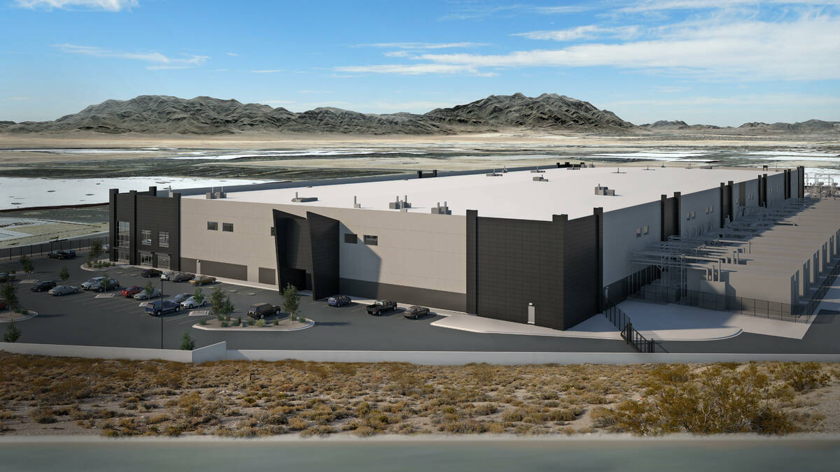 An artist's rendering of Novva Data Centers' planned facility in North Las Vegas, which is expe ...