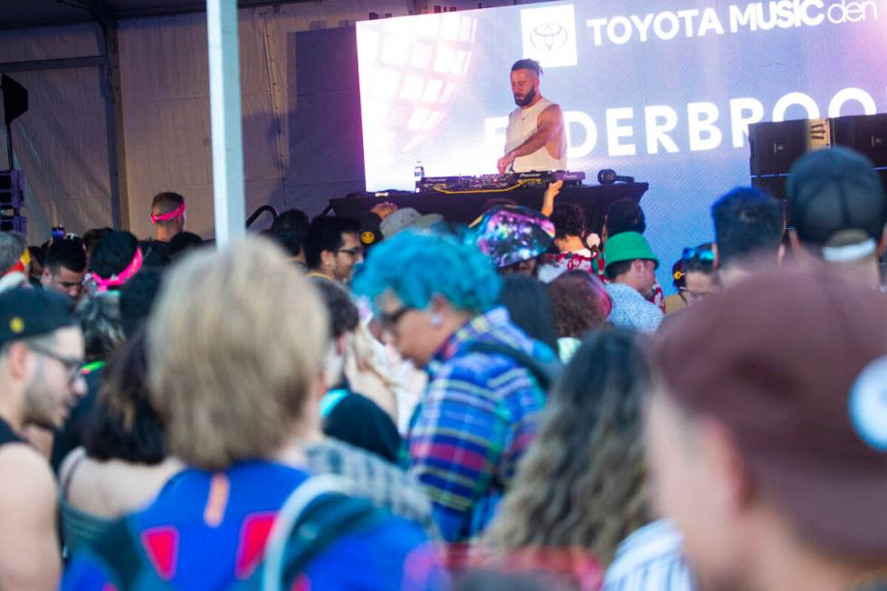 Elderbrook performs during the Life is Beautiful festival on Sunday, Sept. 18, 2022, in downtow ...